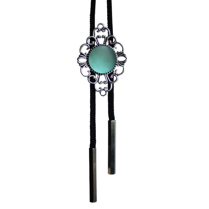 Artsy Faux Coloured Glaze Pendant Bolo Tie - image 4