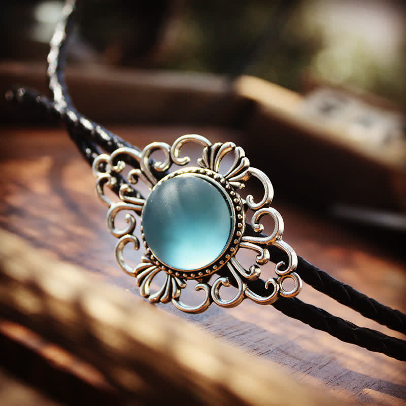 Artsy Faux Coloured Glaze Pendant Bolo Tie - image 0