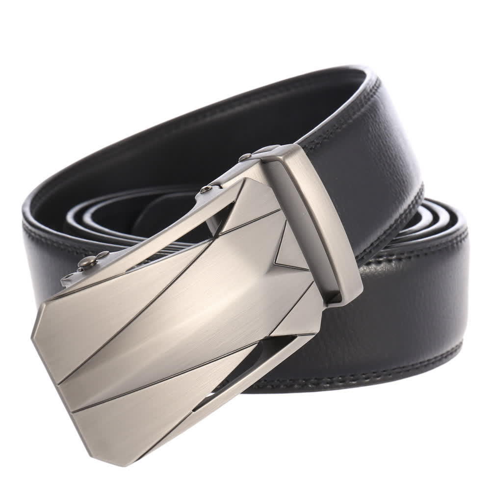 Men's Formal Daily Outdoor Automatic Buckle Leather Belt - image 4
