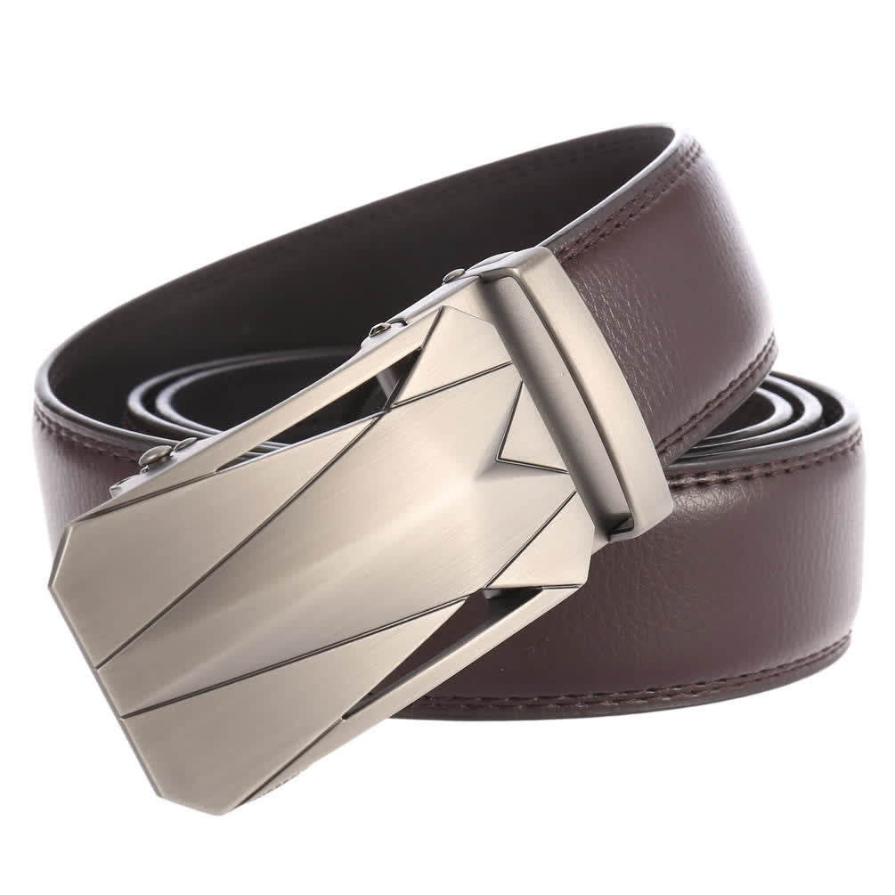 Men's Formal Daily Outdoor Automatic Buckle Leather Belt - image 2