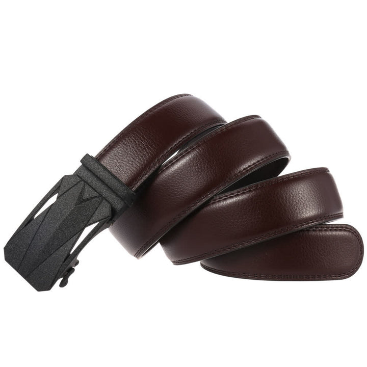 Men's Formal Daily Outdoor Automatic Buckle Leather Belt - image 6