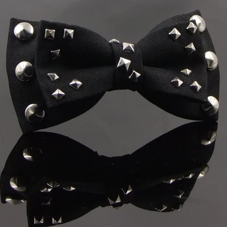 Men's Punk Style Rivet Chain Tassels Bow Tie - Style #5 - image 9