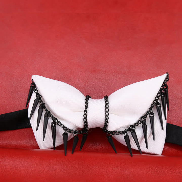 Men's Punk Style Rivet Chain Tassels Bow Tie - Style #2 - image 4
