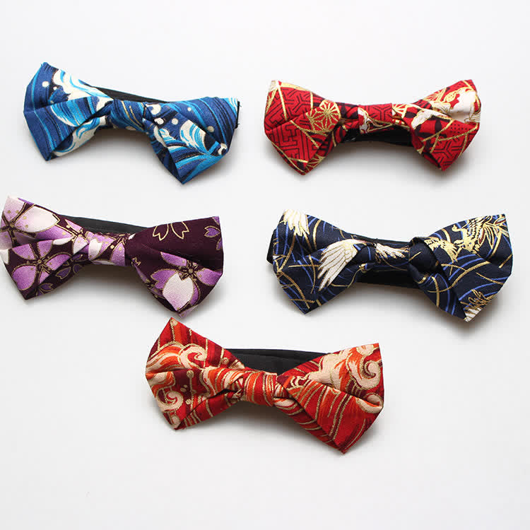Men's Royal Pattern Wedding Cotton Bow Tie - image 4