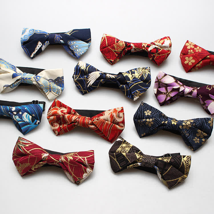 Men's Royal Pattern Wedding Cotton Bow Tie - image 0