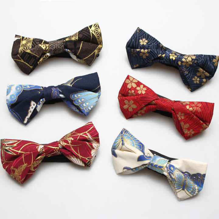 Men's Royal Pattern Wedding Cotton Bow Tie - image 3