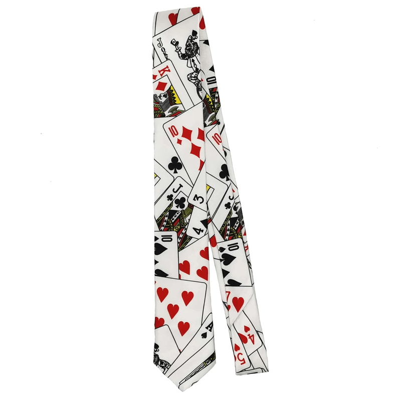 Men's Poker Playing Cards Themed Necktie - image 2