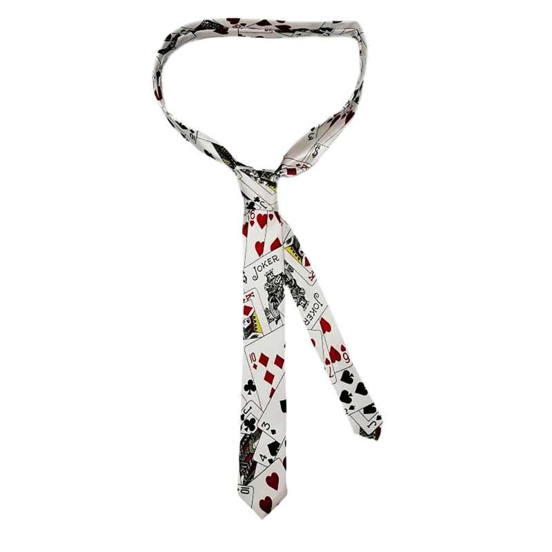 Men's Poker Playing Cards Themed Necktie - image 3