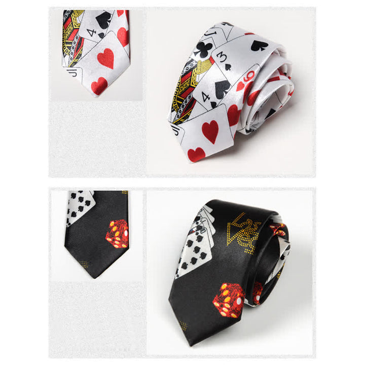 Men's Poker Playing Cards Themed Necktie - image 4