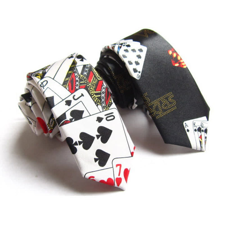 Men's Poker Playing Cards Themed Necktie - image 0
