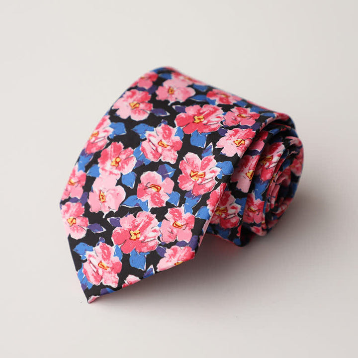 Men's Floral Animal Garden Scene Pattern Necktie - Style #18 - image 22