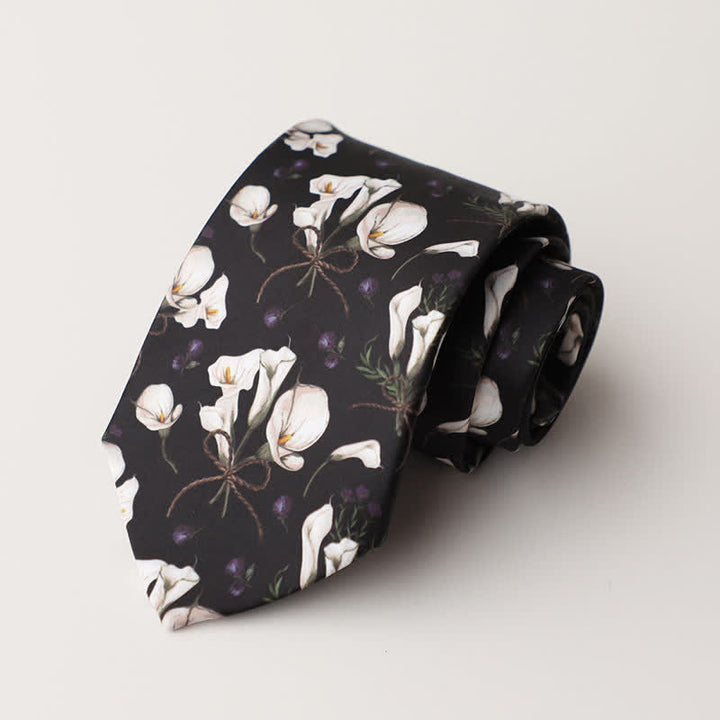 Men's Floral Animal Garden Scene Pattern Necktie - Style #12 - image 16