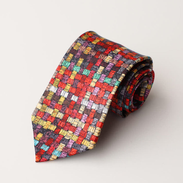 Men's Floral Animal Garden Scene Pattern Necktie - Style #11 - image 15