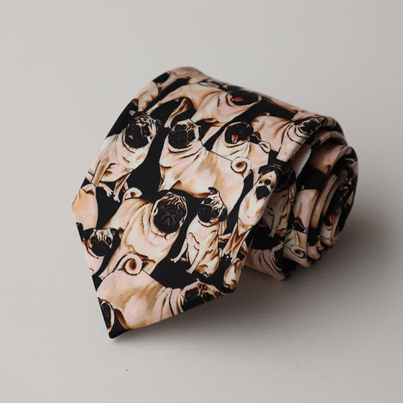 Men's Floral Animal Garden Scene Pattern Necktie - Style #15 - image 19