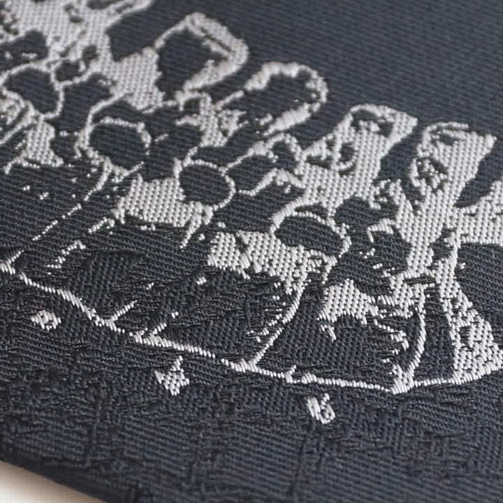 Men's Black Skull Spine Embroidered Necktie - image 5
