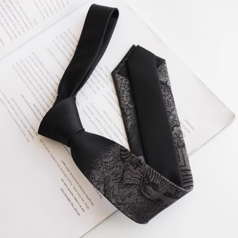 Men's Black Hammurabi's Code Necktie - image 3