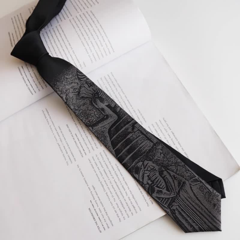 Men's Black Hammurabi's Code Necktie - image 4