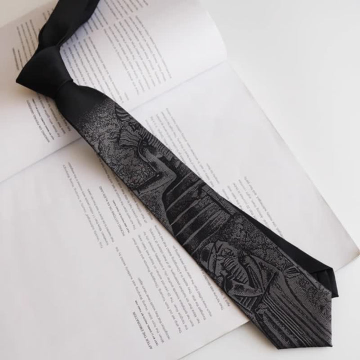Men's Black Hammurabi's Code Necktie - image 4