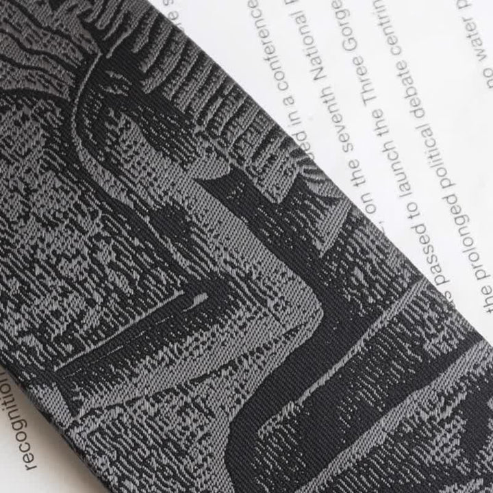 Men's Black Hammurabi's Code Necktie - image 8