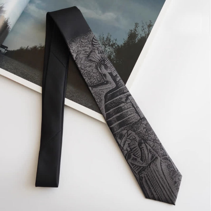 Men's Black Hammurabi's Code Necktie - Black - image 0