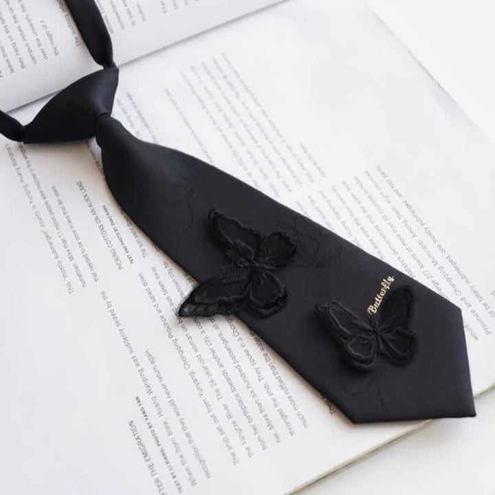 Men's Pre-Tied Leisure Style Butterfly Small Necktie - Black - image 2