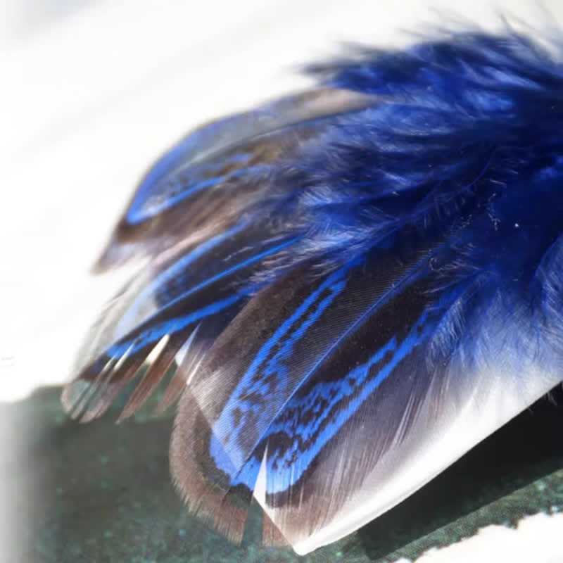 Navy & Pure White Bird Feather Bow Tie - image 4