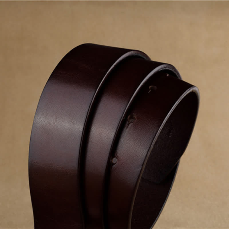 Men's Unique Design 3D Round Buckle Leather Belt - image 8