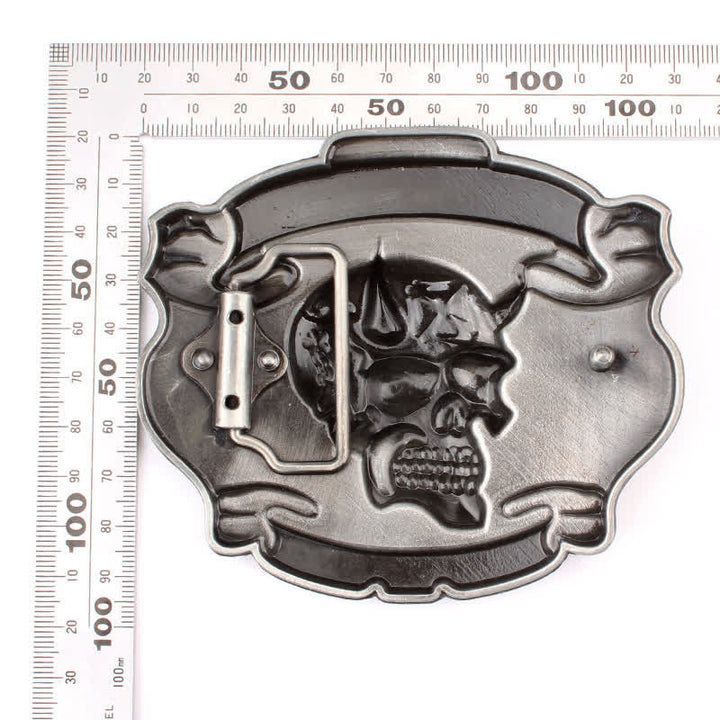 Men's DIY King Of Fools Lucky 13 Buckle Leather Belt - image 12