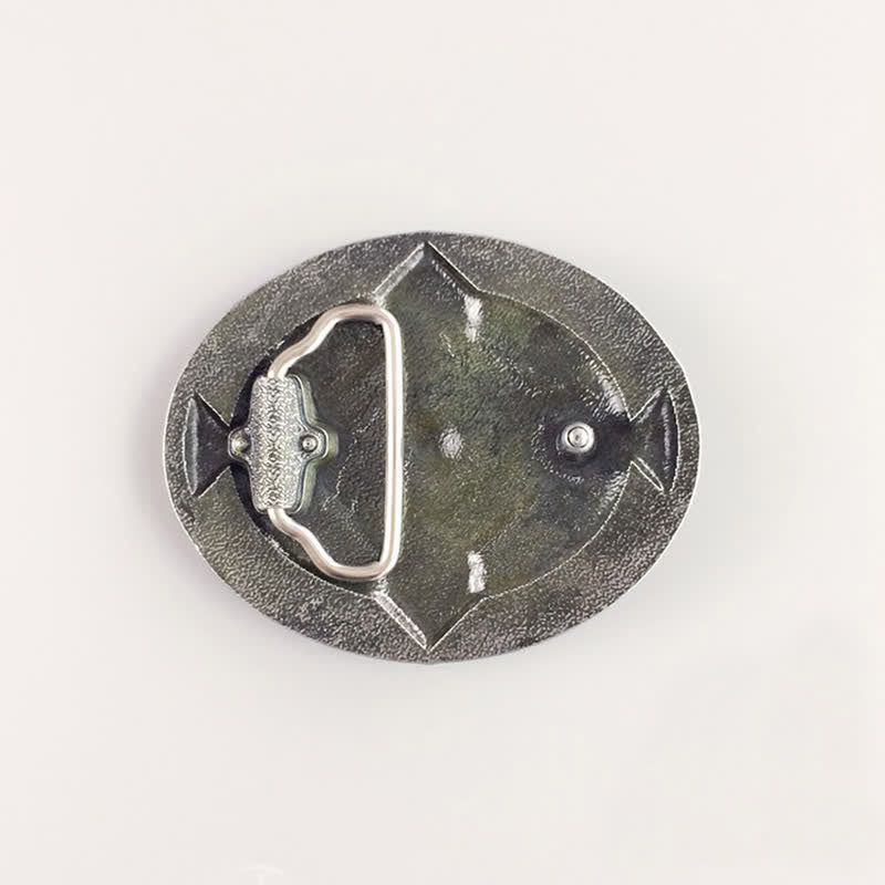 Men's DIY Native Indian Western Buckle Leather Belt - image 1