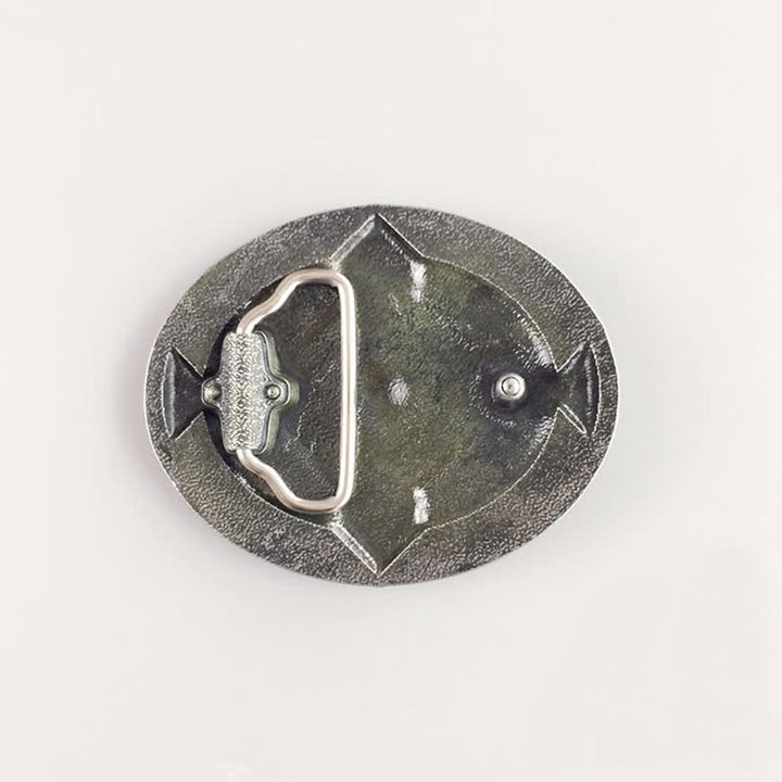 Men's DIY Native Indian Western Buckle Leather Belt - image 1