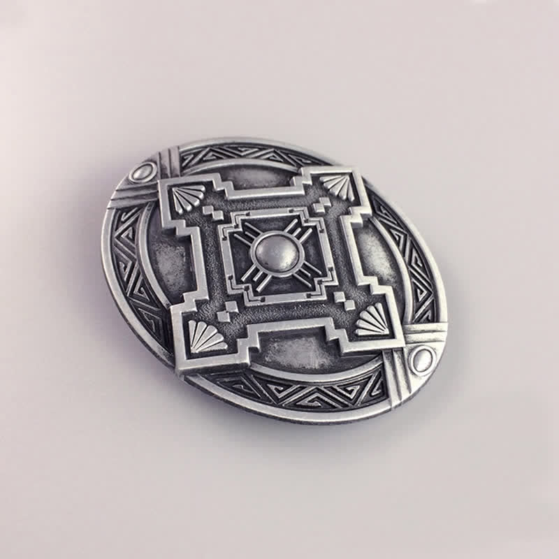 Men's DIY Native Indian Western Buckle Leather Belt - image 13