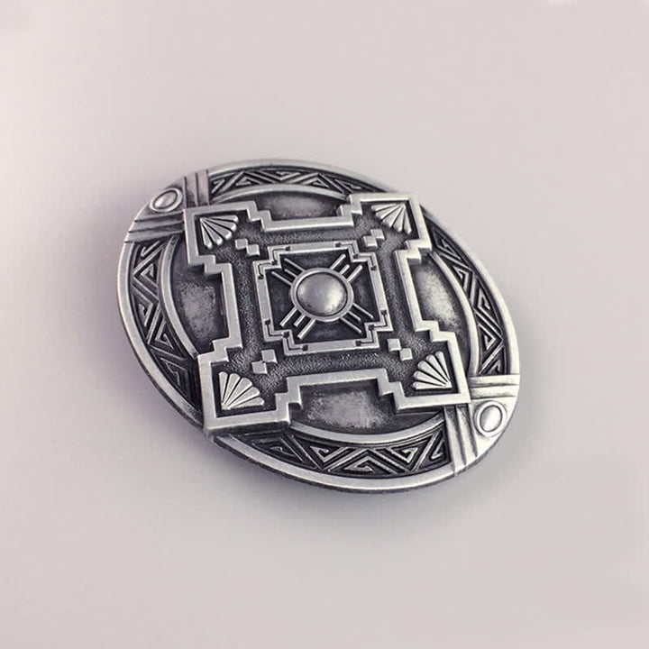 Men's DIY Native Indian Western Buckle Leather Belt - image 13
