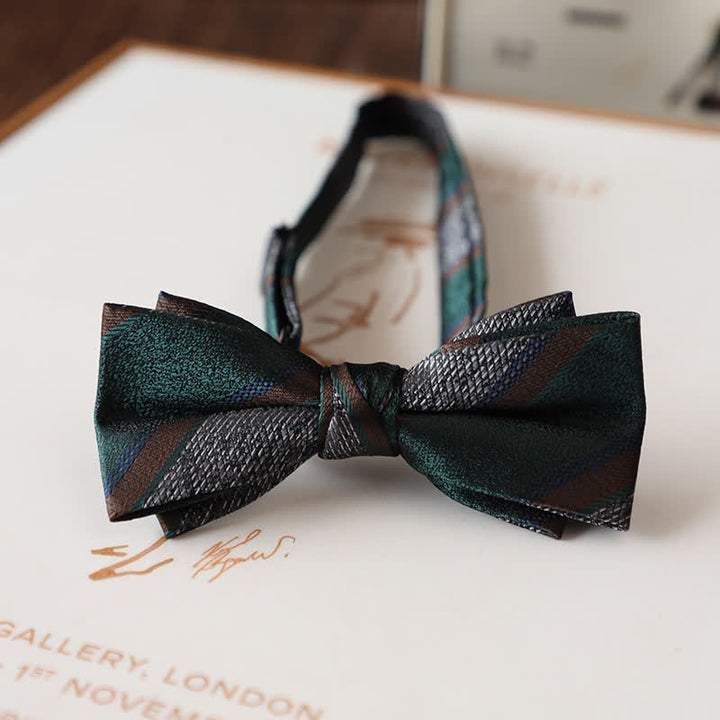Men's Vintage Floral Pattern Wedding Suit Bow Tie - Style #6 - image 8