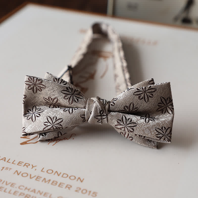 Men's Vintage Floral Pattern Wedding Suit Bow Tie - Style #1 - image 2