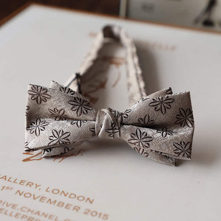 Men's Vintage Floral Pattern Wedding Suit Bow Tie - Style #1 - image 2