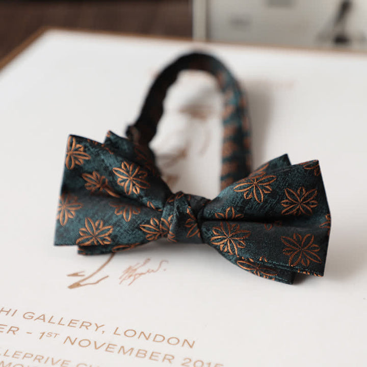 Men's Vintage Floral Pattern Wedding Suit Bow Tie - Style #3 - image 5