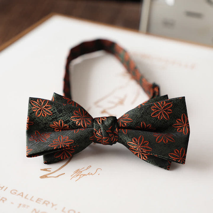 Men's Vintage Floral Pattern Wedding Suit Bow Tie - Style #2 - image 4