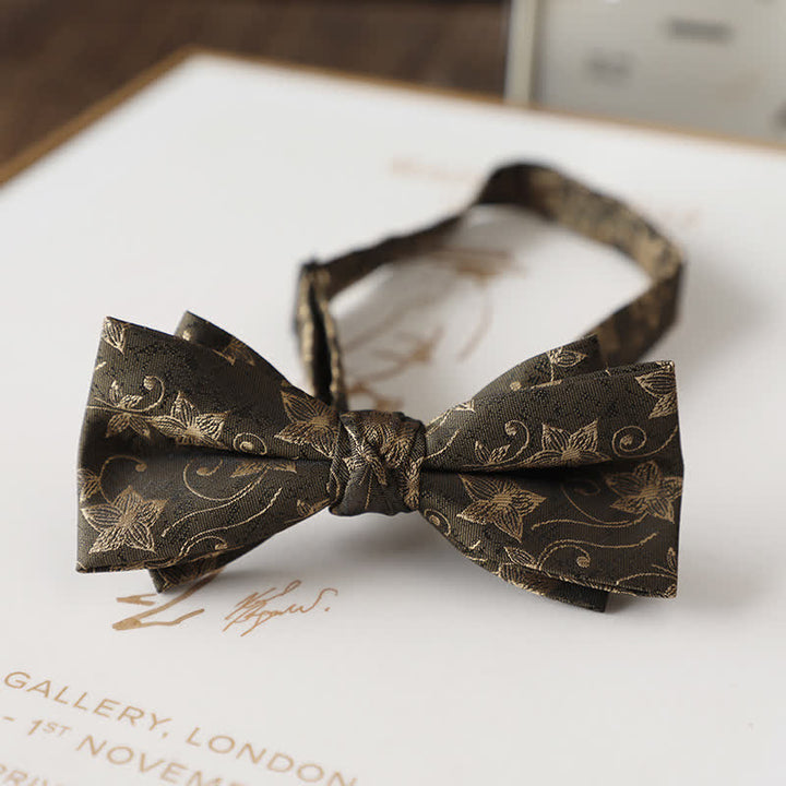 Men's Vintage Floral Pattern Wedding Suit Bow Tie