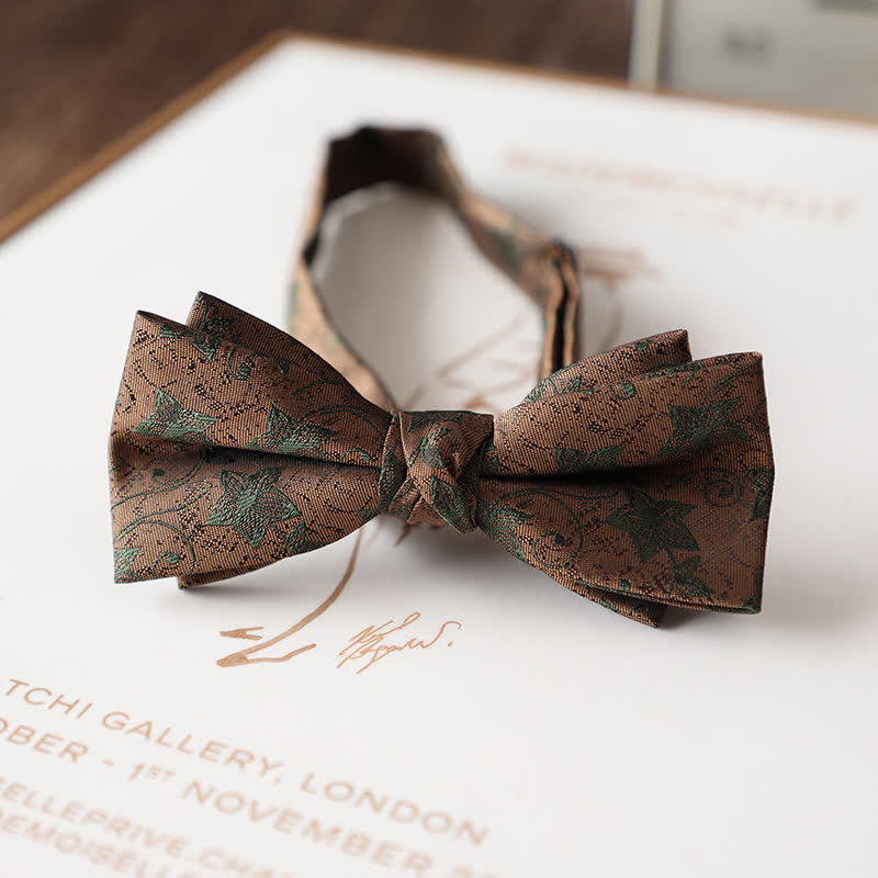Men's Vintage Floral Pattern Wedding Suit Bow Tie - Style #9 - image 11