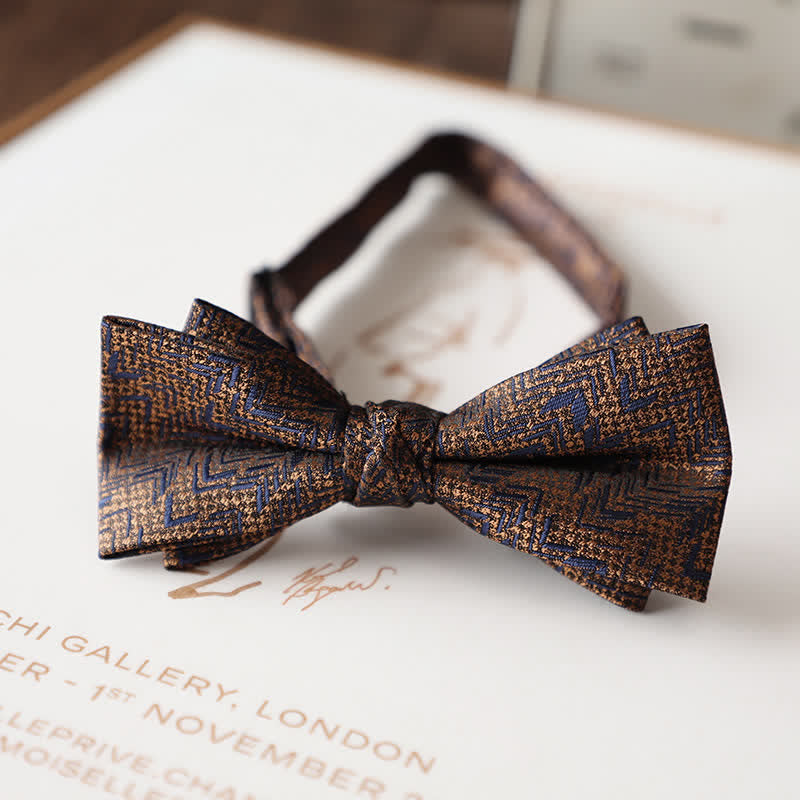 Men's Vintage Floral Pattern Wedding Suit Bow Tie - Style #15 - image 17
