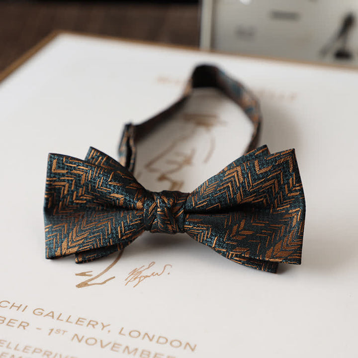 Men's Vintage Floral Pattern Wedding Suit Bow Tie - Style #16 - image 18