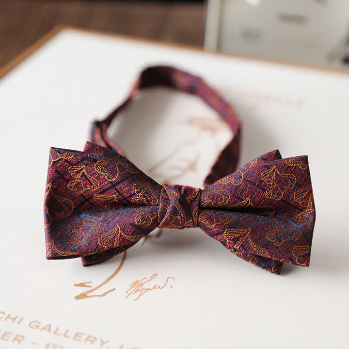 Men's Vintage Floral Pattern Wedding Suit Bow Tie - Style #24 - image 26