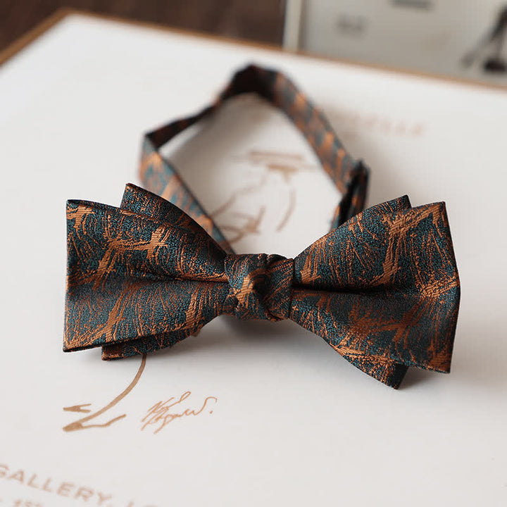 Men's Vintage Floral Pattern Wedding Suit Bow Tie - Style #21 - image 23