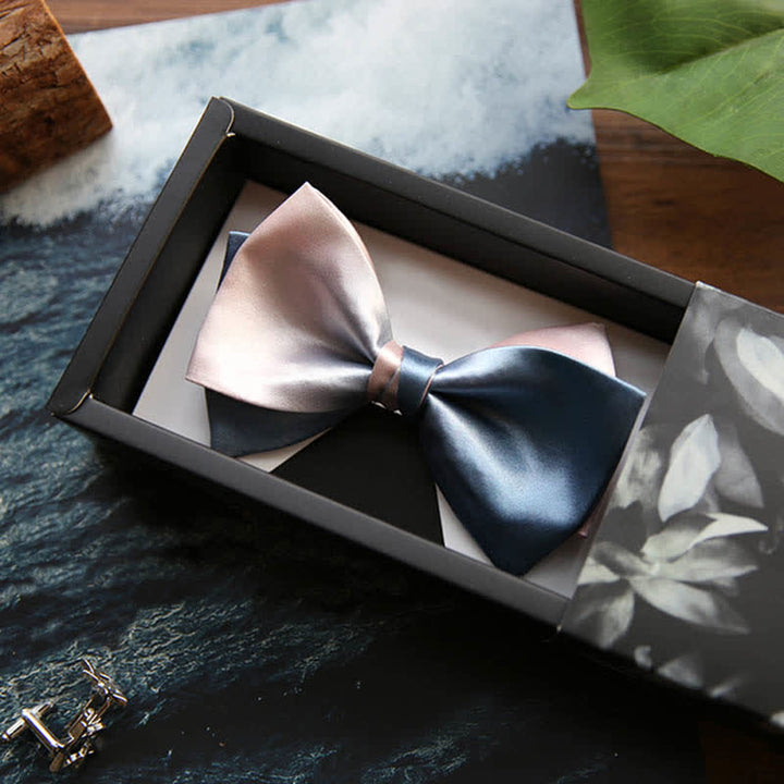 Men's Pink & Blue Color Gradient Bow Tie - Style #4 - image 10