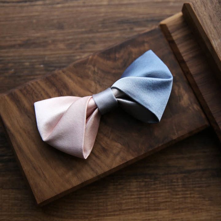 Men's Pink & Blue Color Gradient Bow Tie - image 8