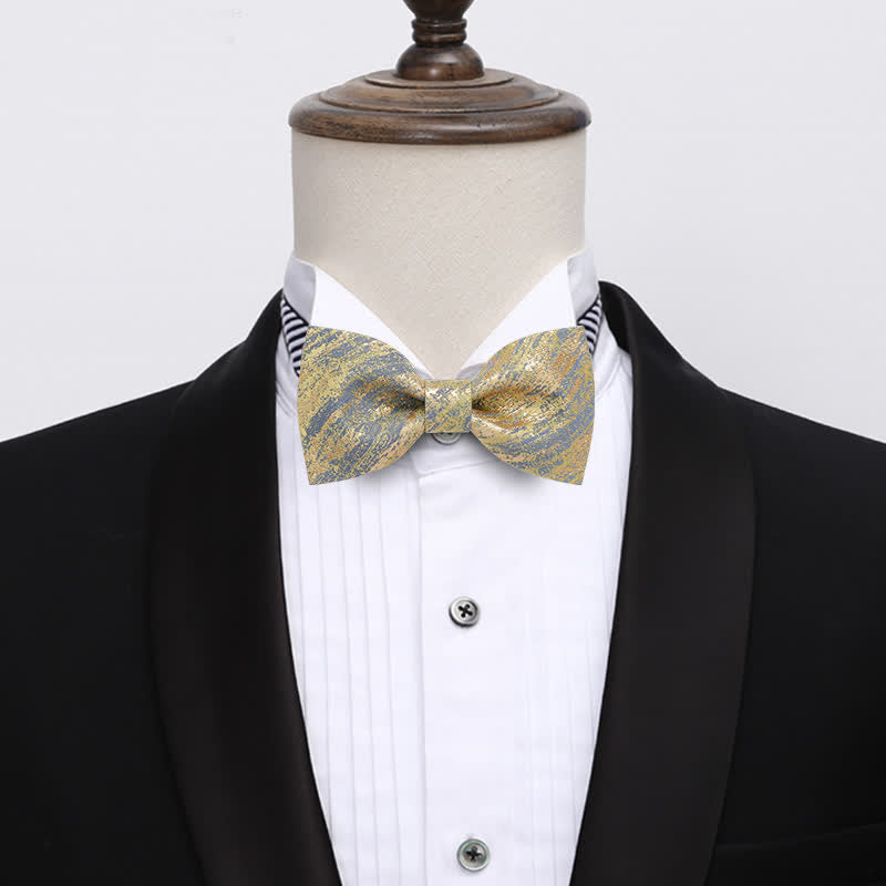 Men's Gold Glitter Tuxedo Classic Bow Tie - image 1