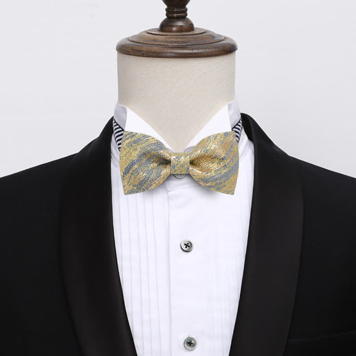 Men's Gold Glitter Tuxedo Classic Bow Tie - image 1