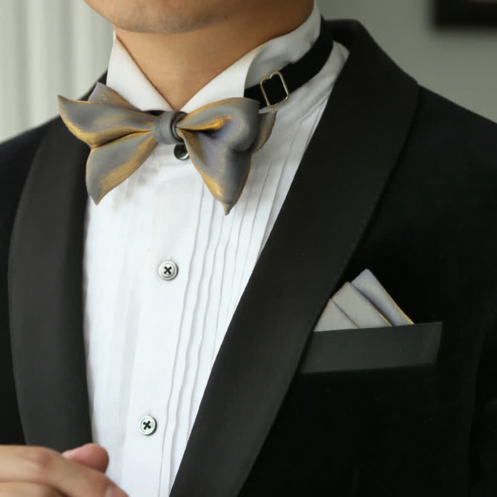 Men's Shining Fish Tail Shape Wedding Suit Bow Tie - image 2