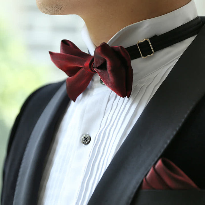Men's Shining Fish Tail Shape Wedding Suit Bow Tie - image 8