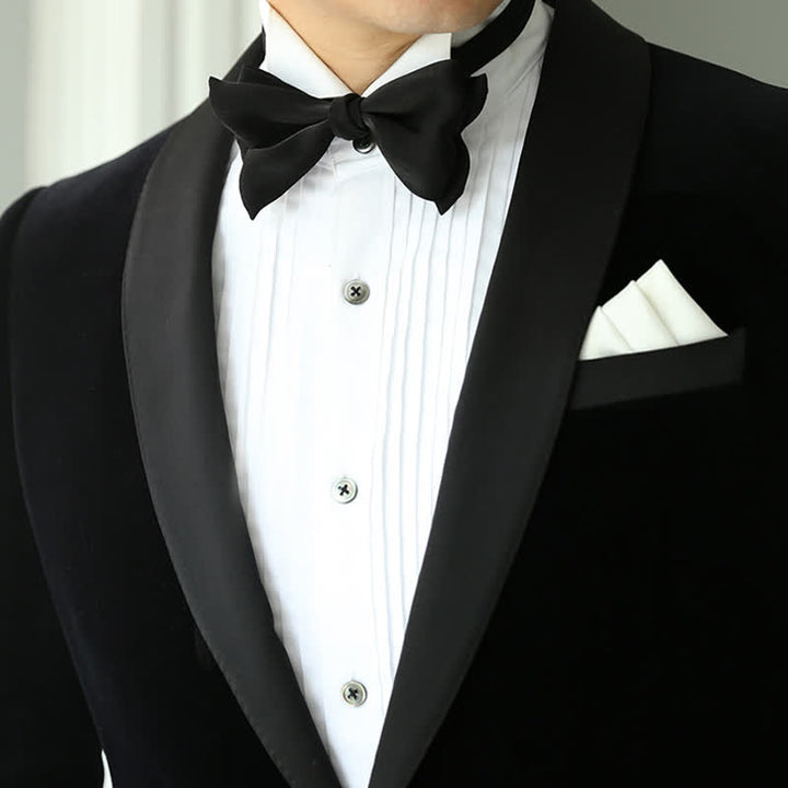 Men's Shining Fish Tail Shape Wedding Suit Bow Tie - image 11
